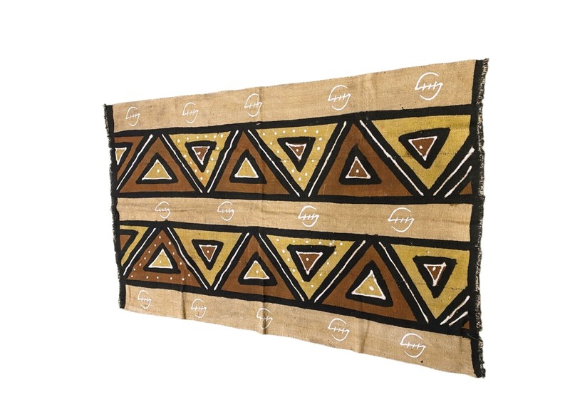 #7316 Superb Vintage Bogolan Mali Mud Cloth Textile 37" by 61" gallery