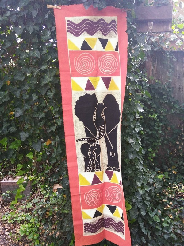 African hand painted Zimbabwe batik/table runner gallery