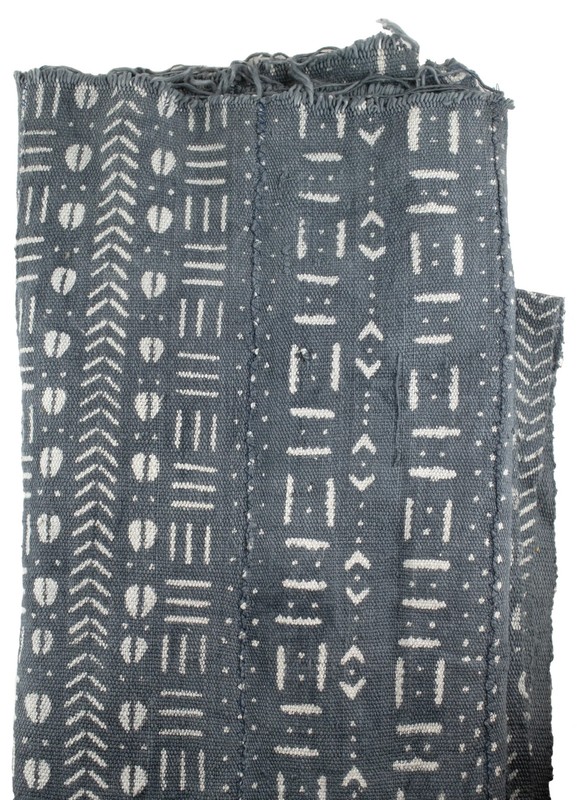 Grey Bogolan Mali Mud Cloth Medley Design African Cotton Handmade gallery