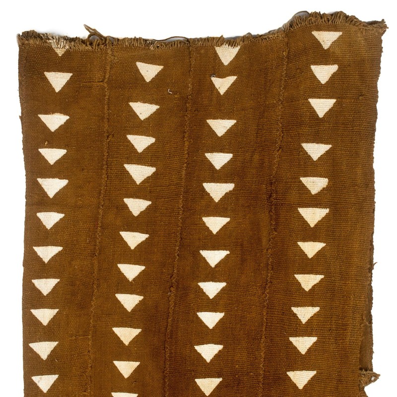 Caramel Brown Bogolan Mali Mud Cloth Arrow Design African Cotton Handmade gallery