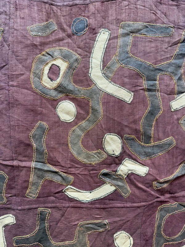 Antique Hand Woven Rare Collectible African Kuba Raffia Congo Textile Runner gallery
