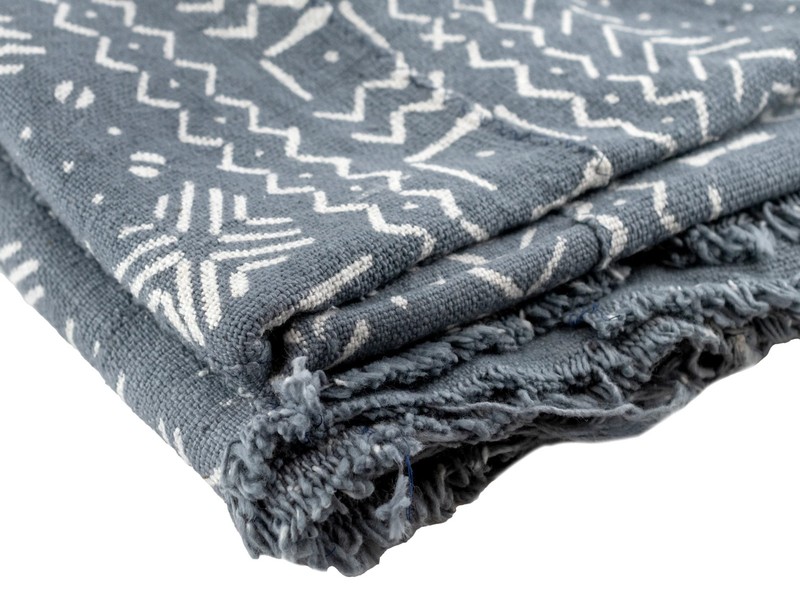 Grey Bogolan Mali Mud Cloth Geometric Design African Cotton Handmade gallery