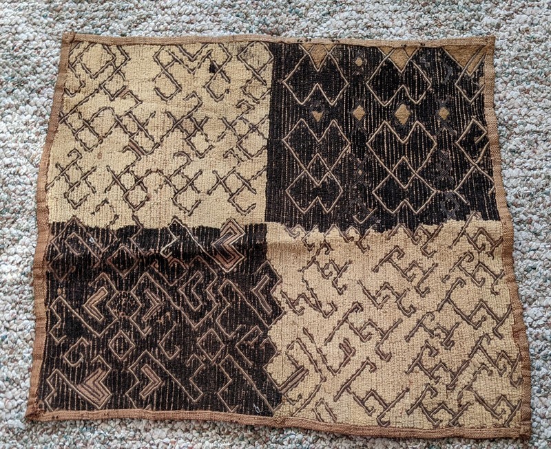 AFRICAN ORIGINAL KUBA RAFFIA CLOTH PANEL TEXTILE CURRENCY KASSAI SHOOWA DRCONGO gallery
