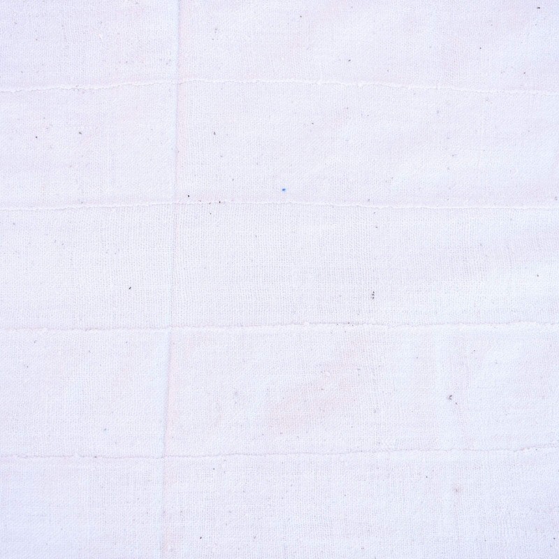 White Mudcloth Textile Mali 63×37 Inch