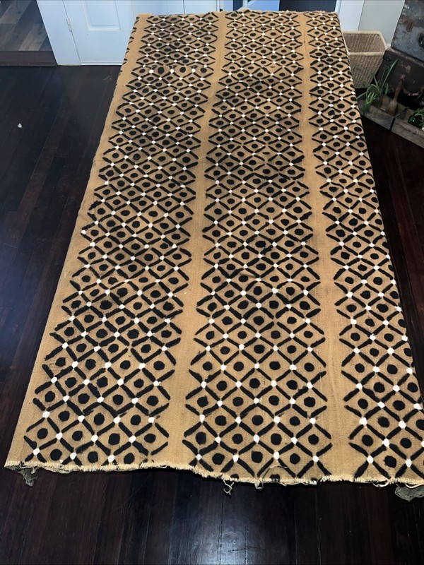 Vtg Malian Bogolanfin African Mud cloth Handcrafted Textile