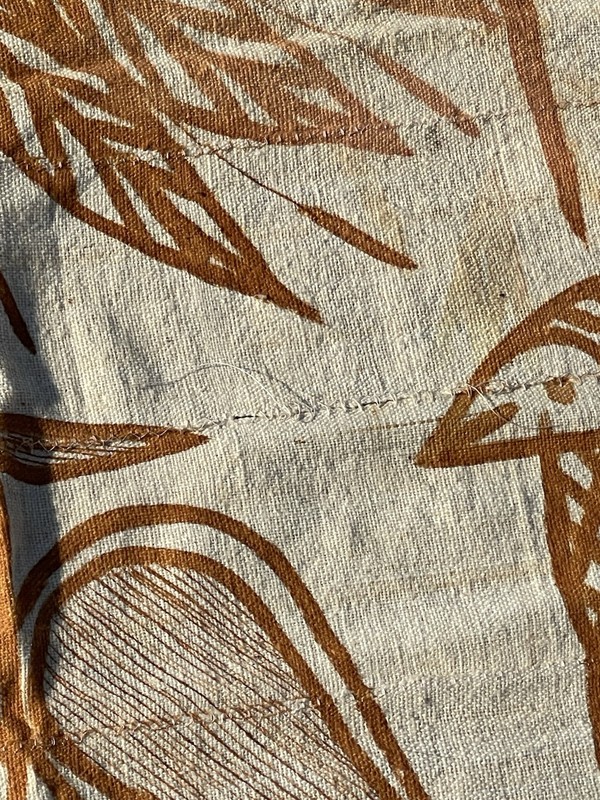 Korhogo Cloth from Cote d’lvorie Ivory Coast Vintage 50s 60s handmade large 64” gallery
