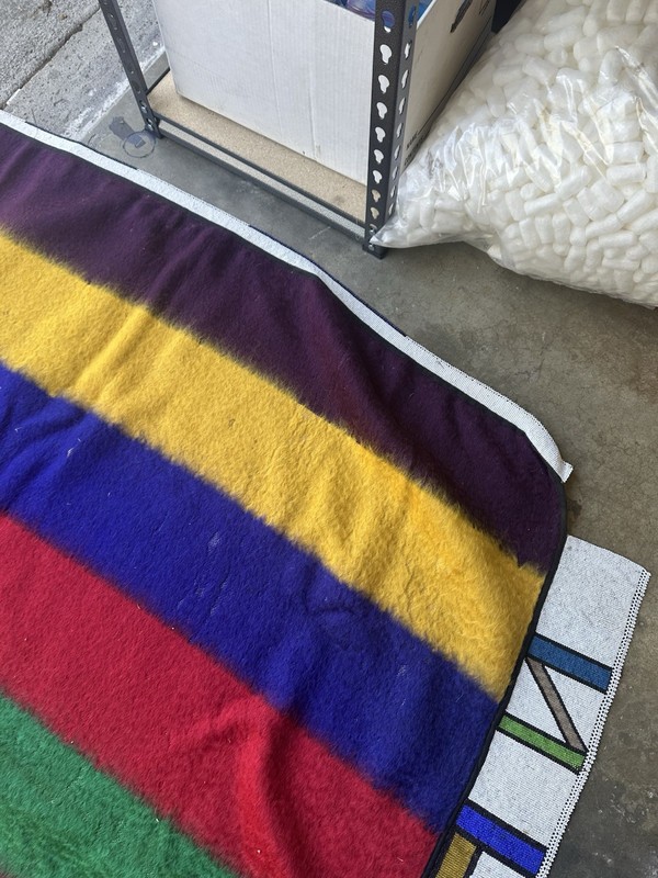 Antique African Ndebele Hand Beaded Traditional Blanket South Africa Hand Woven gallery