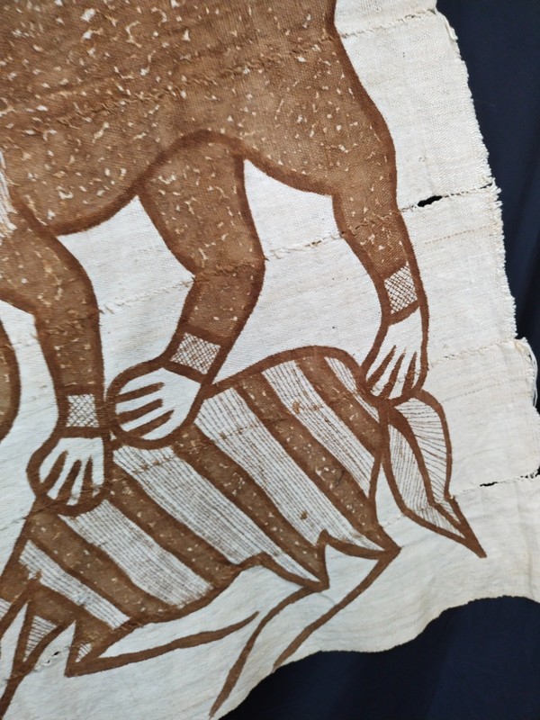 Authentic Vintage Korhogo Cloth – African Tribal Mud Cloth Textile Art A24 gallery
