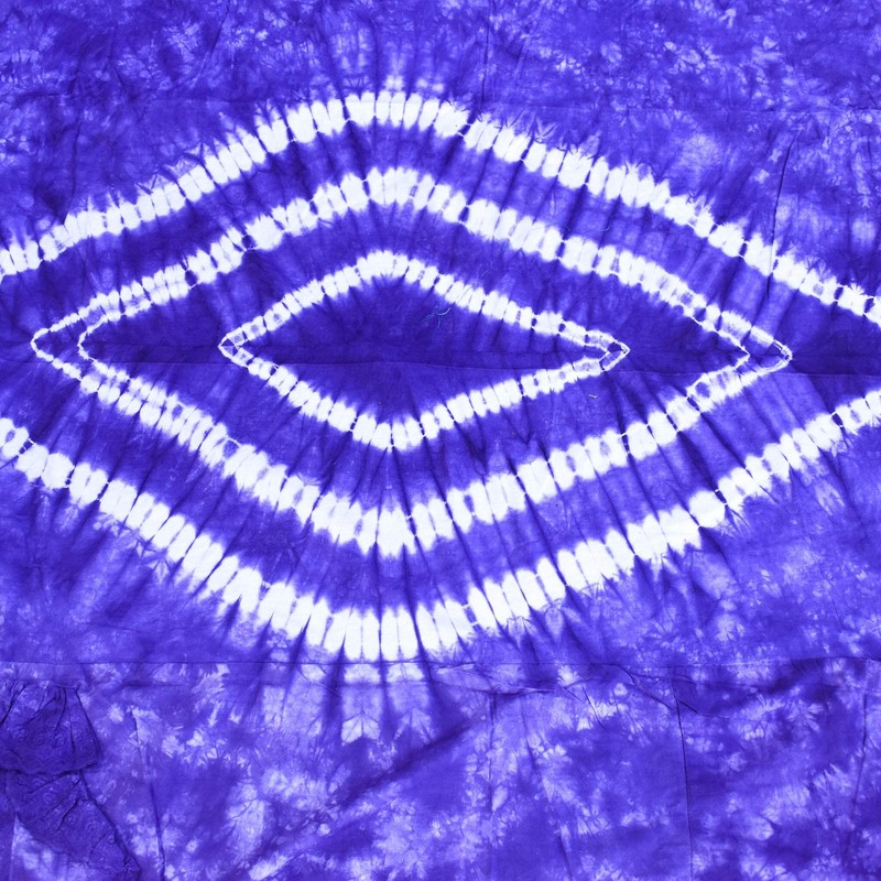 Purple Yoruba Tie-Dyed Textile Nigeria 82x81.5 inch