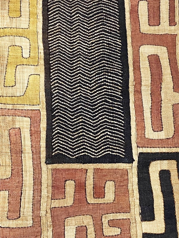 #5647 Superb African Kuba Cloth Raffia /Textile Zaire 51" by 18" gallery