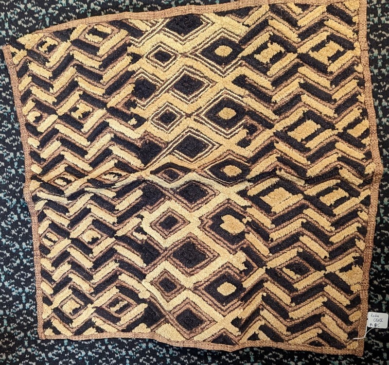 ORIGINAL KUBA RAFFIA CLOTH PANEL TEXTILE CURRENCY KASSAI SHOOWA DR CONGO ETHNIX