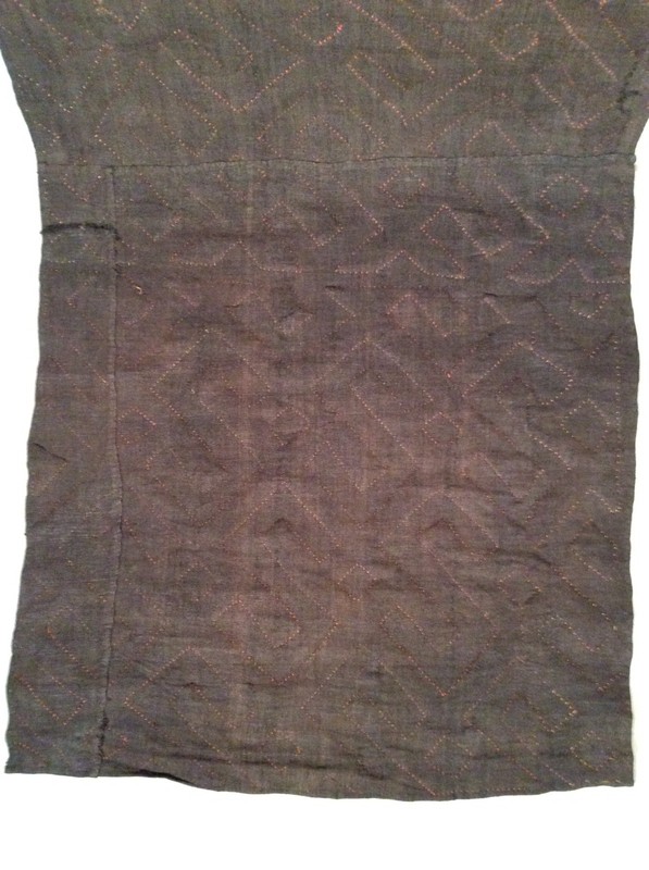 Antique African Raffia Textile, Black White and Red Pattern gallery