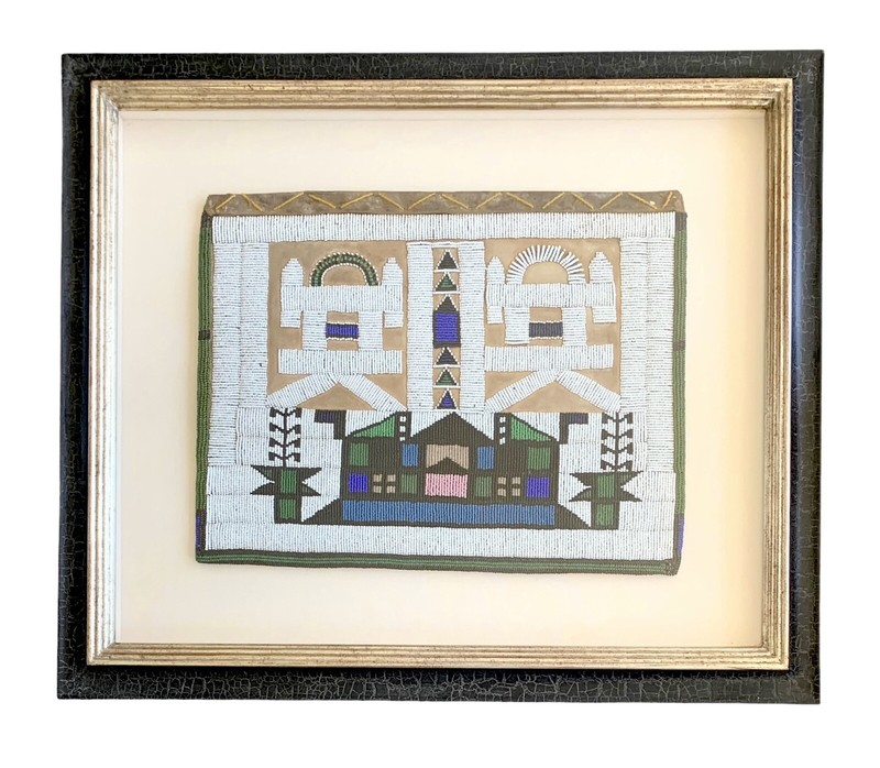 Ndebele Beaded Woman’s Apron Panel (Liphotu) ~ professionally framed ~ 20th C