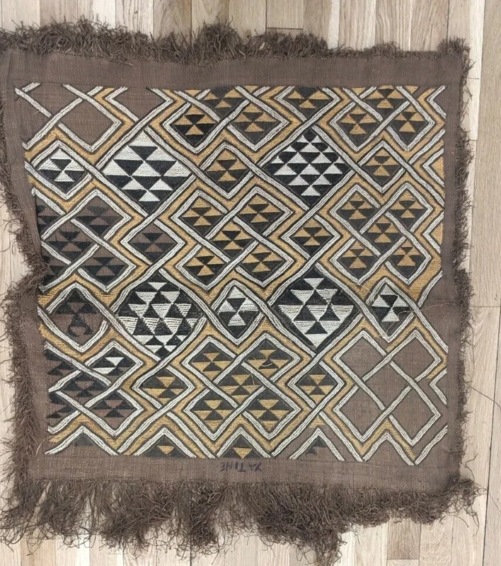 ORIGINAL AFRICAN KUBA RAFFIA CLOTH PANEL TEXTILE CURRENCY KASSAI SHOOWA DRCONGO gallery