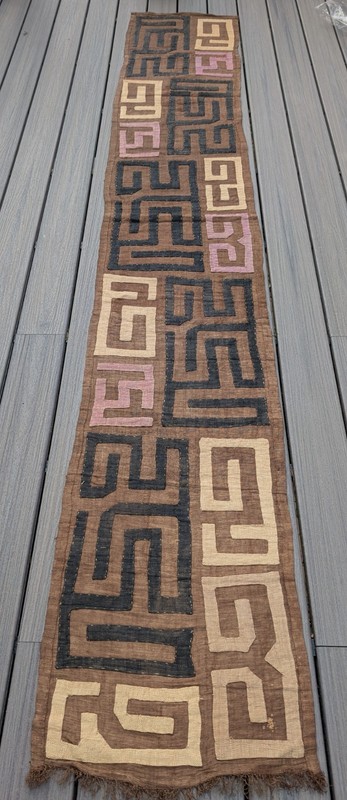 Kuba Raffia Textile Long Cloth Skirt Applique - Kuba People, D.R. Congo 122" gallery