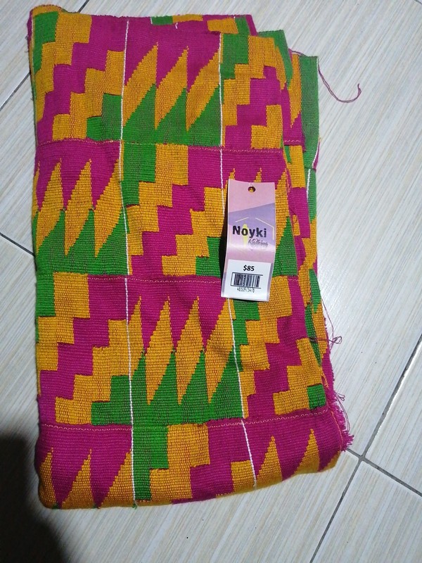 Kente Handwoven Man’s Cloth Asante Ghana African Ashanti Textile Fabric 10 yards