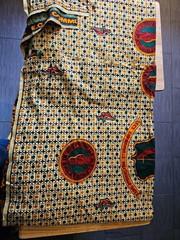 african fabric cotton 5 yards 23in -39in Wide Yellow Red Green Black