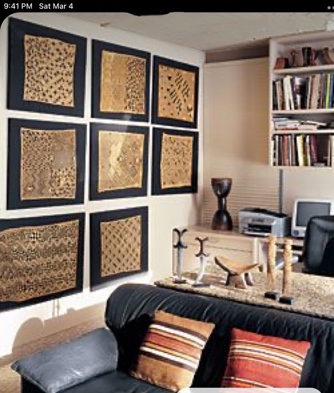 #5647 Superb African Kuba Cloth Raffia /Textile Zaire 51" by 18" gallery