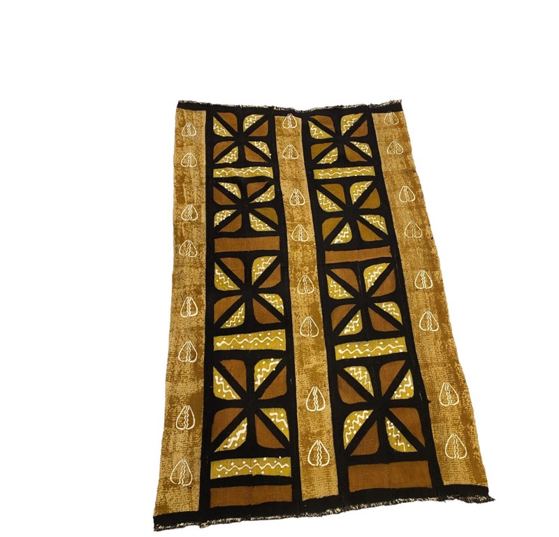 #6060 African Bogolan Mud Cloth Textile 61″ H by 38″ W