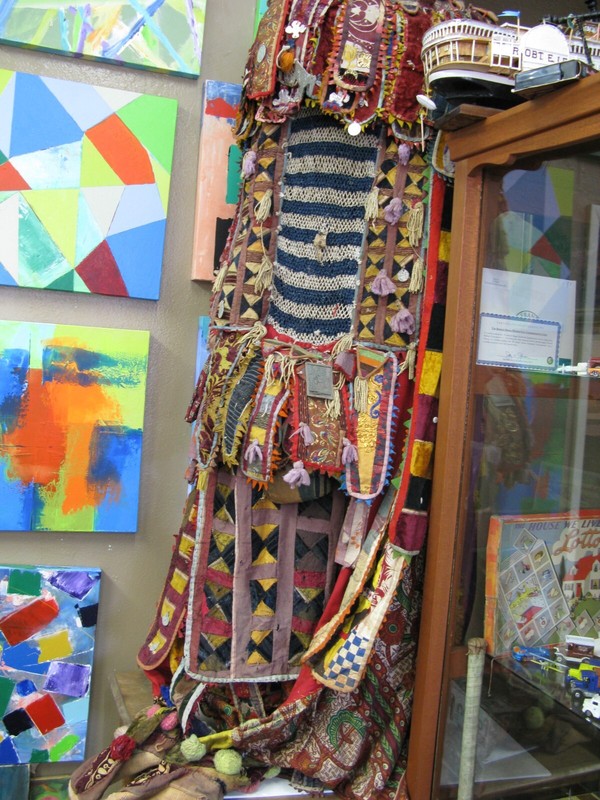 Vintage Yoruba Egungun Ceremonial Dance Costume Textile Headcrest gallery