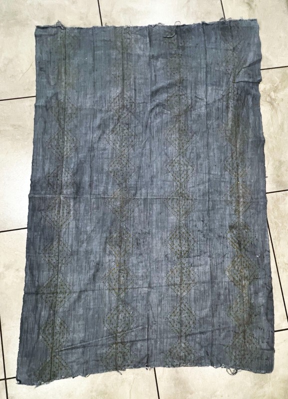 Handwoven Bogolanfini Mud Cloth - Authentic Mali African Cotton Textile 42"x60" gallery