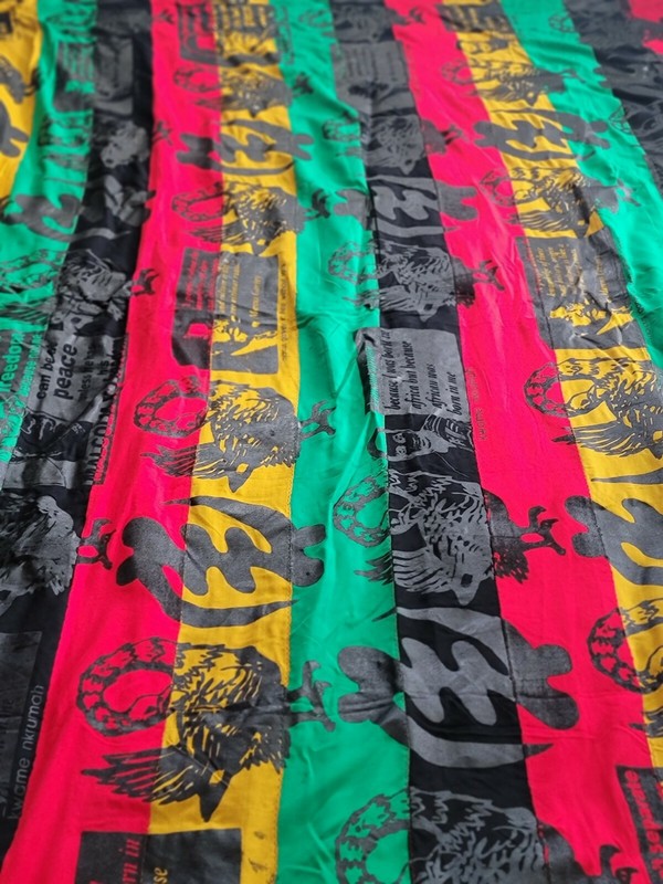 New African Kente Cloth Ghana handwoven textile Art Home decor 6 feet × 10 feet gallery