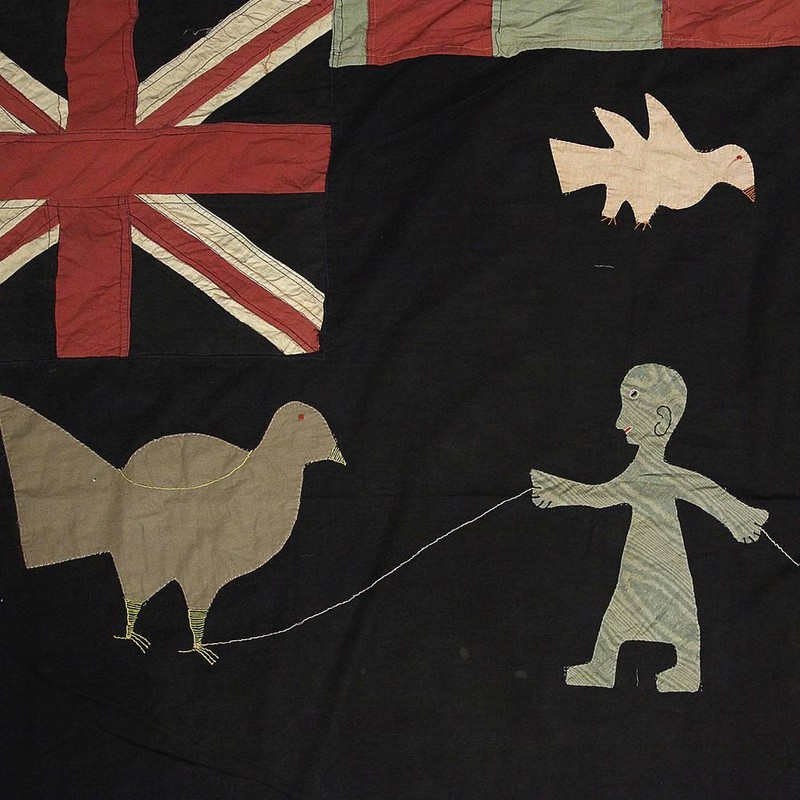 MONUMENTAL FRANKAA ASAFO MILITARY FLAG COTTON APPLIQUE FANTE GHANA WEST AFRICA gallery