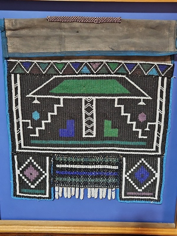 Antique African Ndebele Hand Beaded Leather Ceremonial Wedding Skirt & Apron gallery
