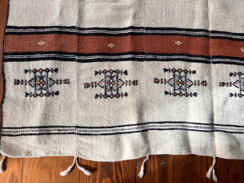 Vintage African Fulani Blanket, Handmade, Approximately 90" by 54" gallery