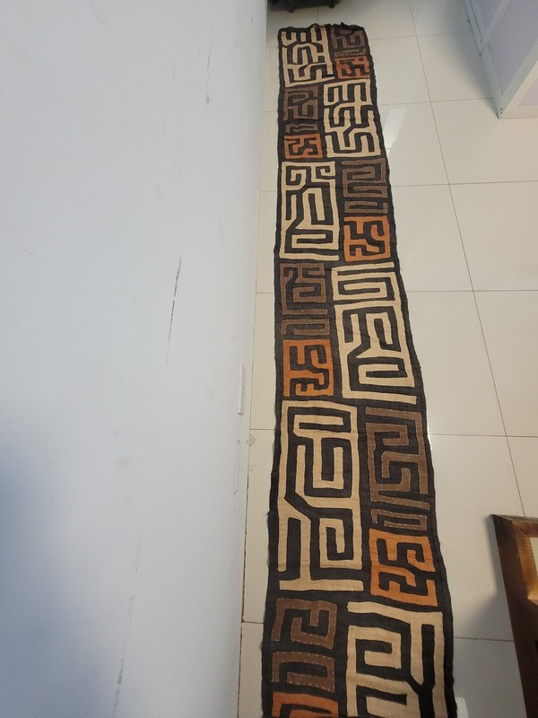 Abstract Art, Hand Woven Kuba Raffia Fabric gallery