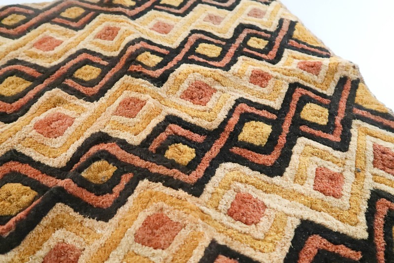 NEW Vintage African Kuba Shoowa Cloth Raffia Textile Panel 26×23 Kasai Velvet 13