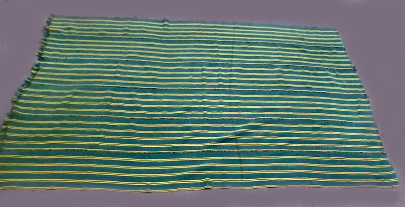 AFRICAN TRADITIONAL COTTON TEXTILE GREEN CAPE WRAP SKIRT HAUSA YORUBA CLOTHING