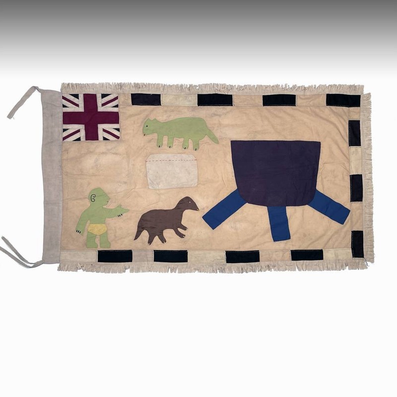 FRANKAA ASAFO MILITARY WARRIOR FLAG COTTON APPLIQUE FANTE GHANA WEST AFRICA