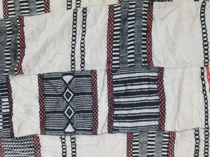 Vintage Ghana Kente Cloth Handwoven Checkerboard Ceremonial Cloth 92x56in gallery