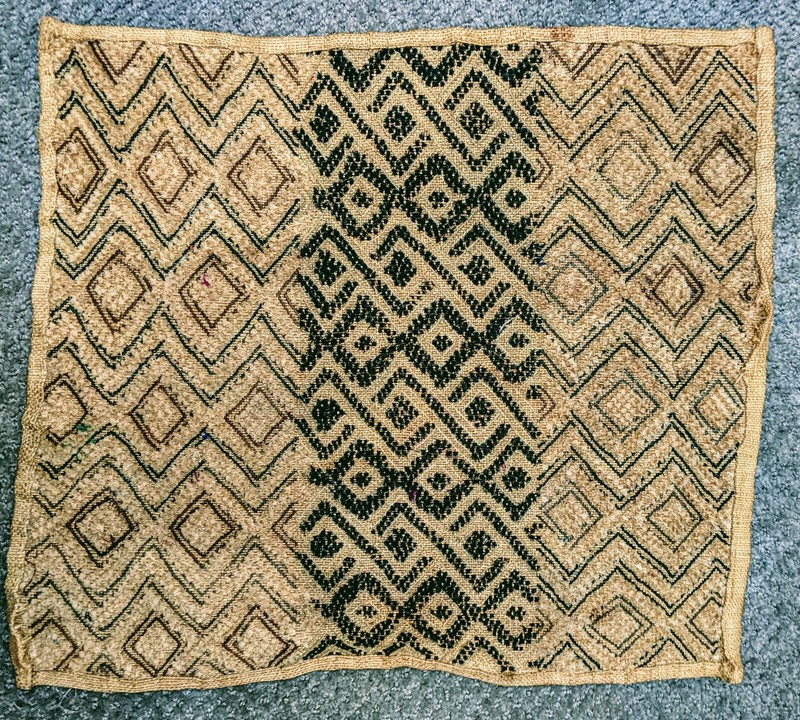 ORIGINAL KUBA RAFFIA CLOTH PANEL TEXTILE CURRENCY KASSAI SHOOWA DR CONGO ETHNIX