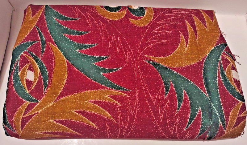 Vintage African Ankara Wax Print Cloth, 100% Cotton 206" x 45"