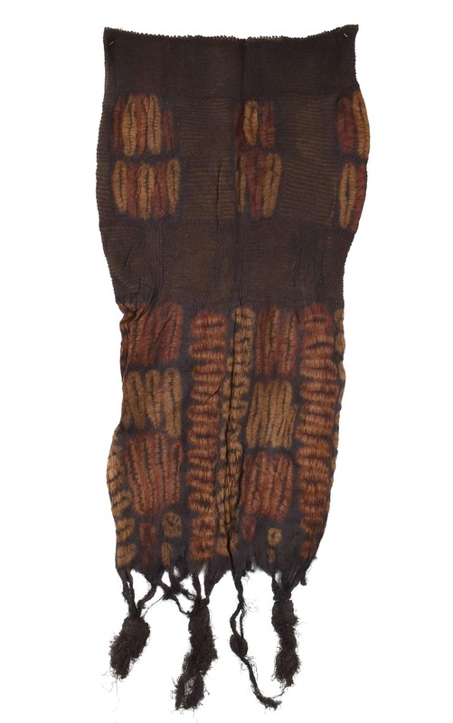 Dida Ceremonial Raffia Tie-Dye Textile Côte d'Ivoire 32x20 inch
