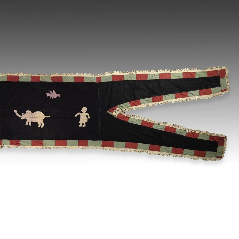 MONUMENTAL FRANKAA ASAFO MILITARY FLAG COTTON APPLIQUE FANTE GHANA WEST AFRICA gallery