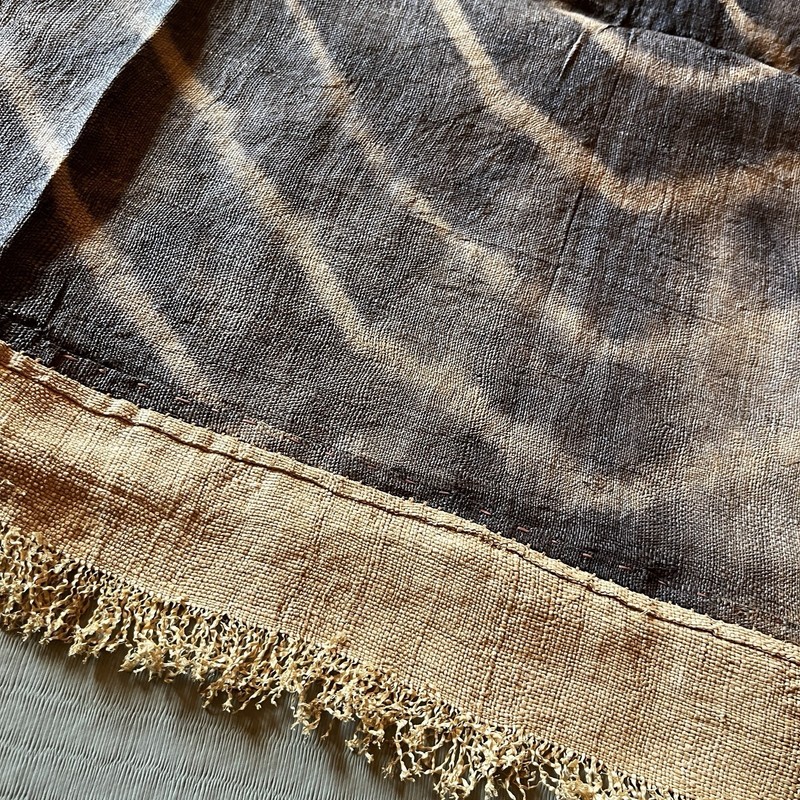 Vintage Kuba Long Raffia Textile Traditional African Tribal Woven Congo 112"x28" gallery