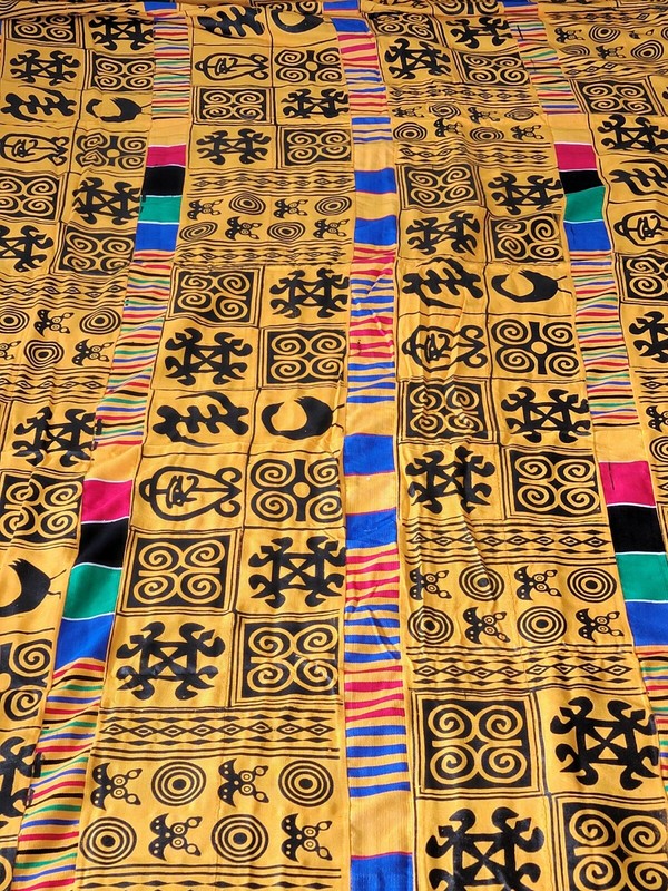 New African Kente Cloth Ghana handwoven textile Art Home decor 6 feet × 10 feet gallery