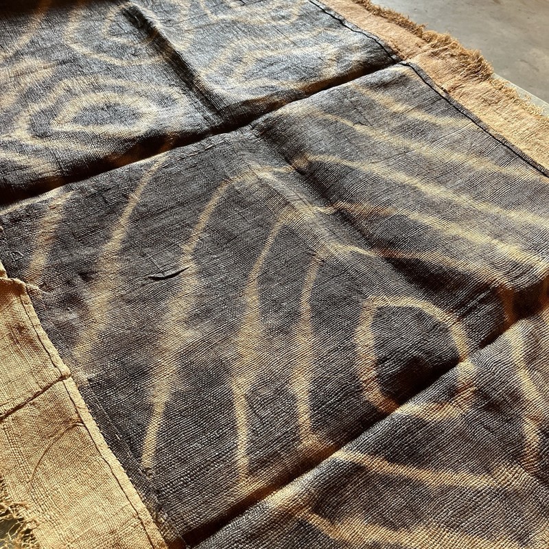 Vintage Kuba Long Raffia Textile Traditional African Tribal Woven Congo 112"x28" gallery