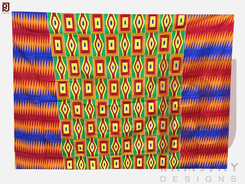 Kente Cloth Ghana African Handwoven Fabric Ashanti Kente African Art 6 yards