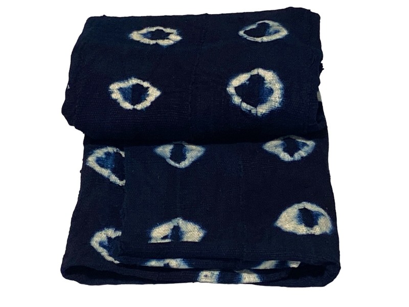 #7160 Fine Plain Indigo Cloth - Mossi Tribe Burkina Faso 67" H by 40" W gallery