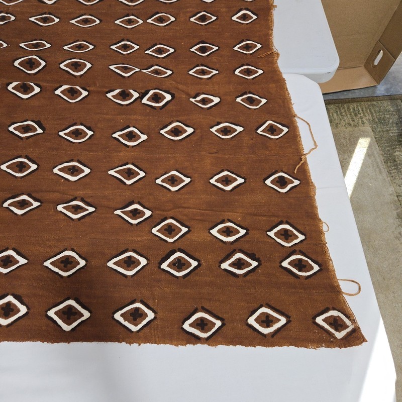 African Textile Art Mud Cloth | Eye Patterned | 65 x 45-1/2 inches gallery