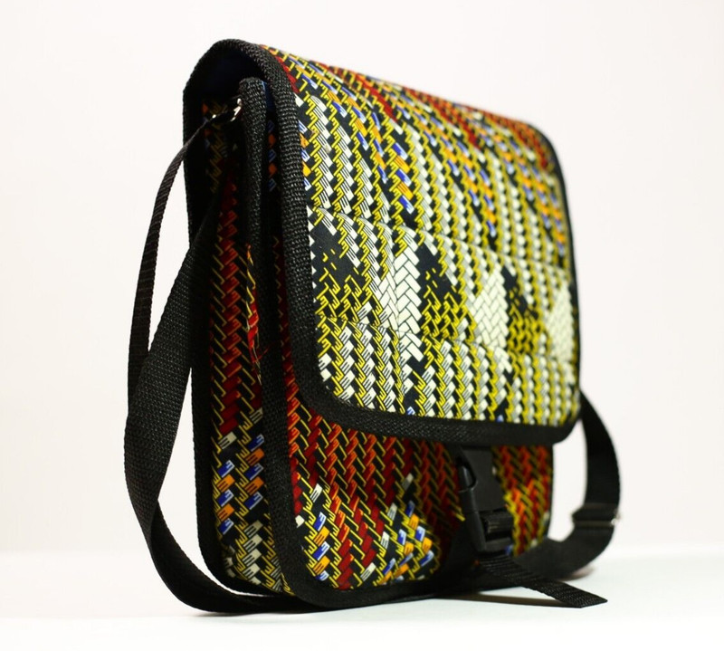 African Bag Kente Crossbody Vintage Pattern Handmade Fabric Ghana Style-G4535