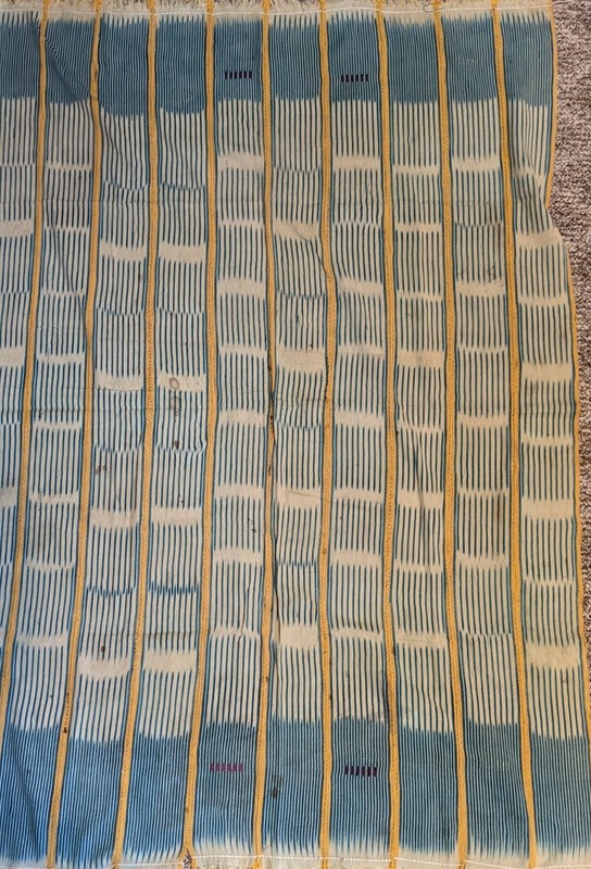 AFRICAN ORIGINAL HANDMADE COTTON TEXTILE STRIPWOVEN FABRIC WRAPSKIRT CLOTHING