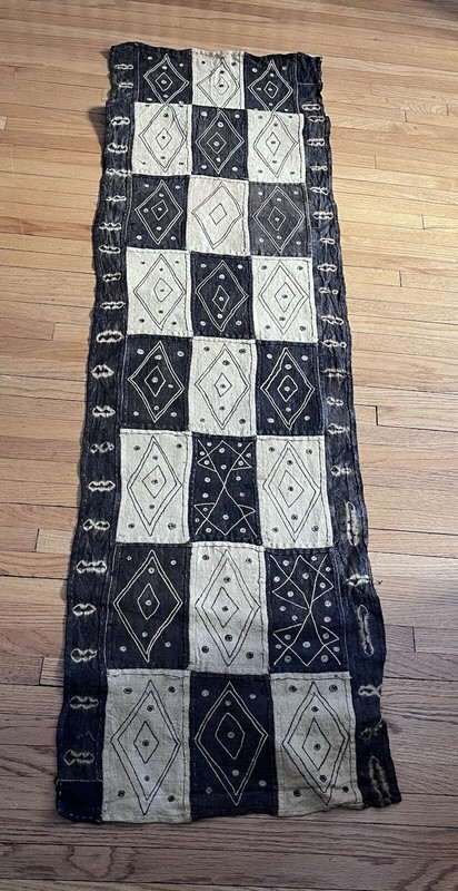 Vintage handmade African art Kuba cloth