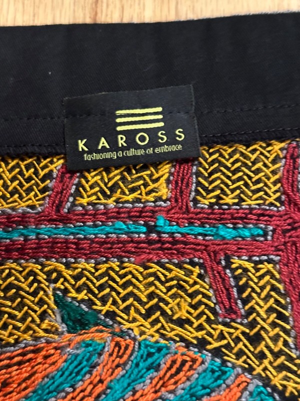 Kaross South African Art Zebra Embroidered Placemat Safari Tapestry NEW gallery