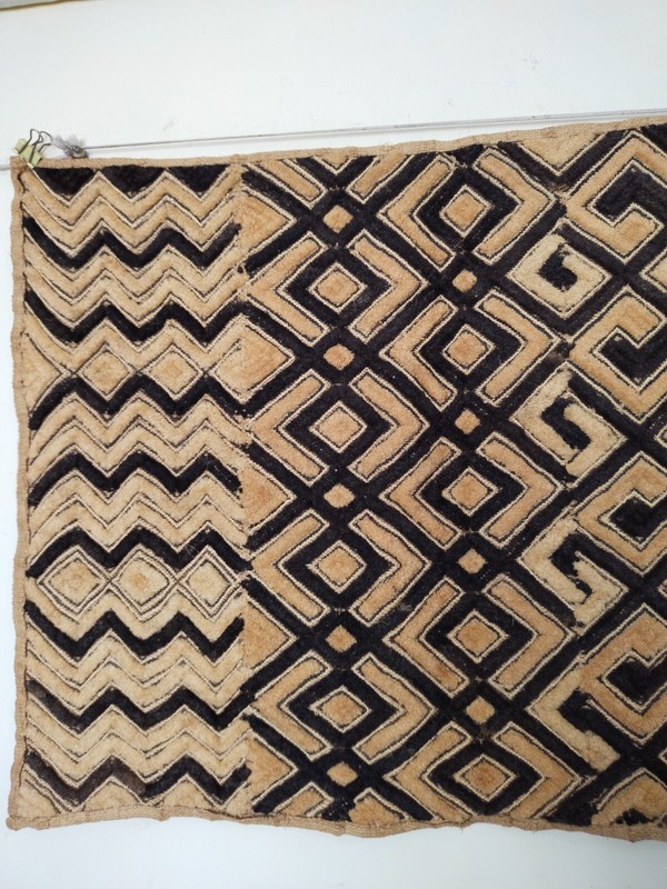 Vintage African kuba raffia clothes congo hand woven traditional item627 gallery