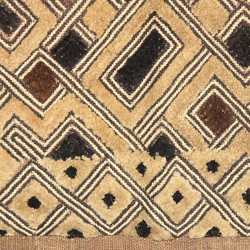KUBA SHOOWA PRESTIGE PANEL CUT PILED RAFFIA D. R. OF CONGO CENTRAL AFRICA 20TH C gallery